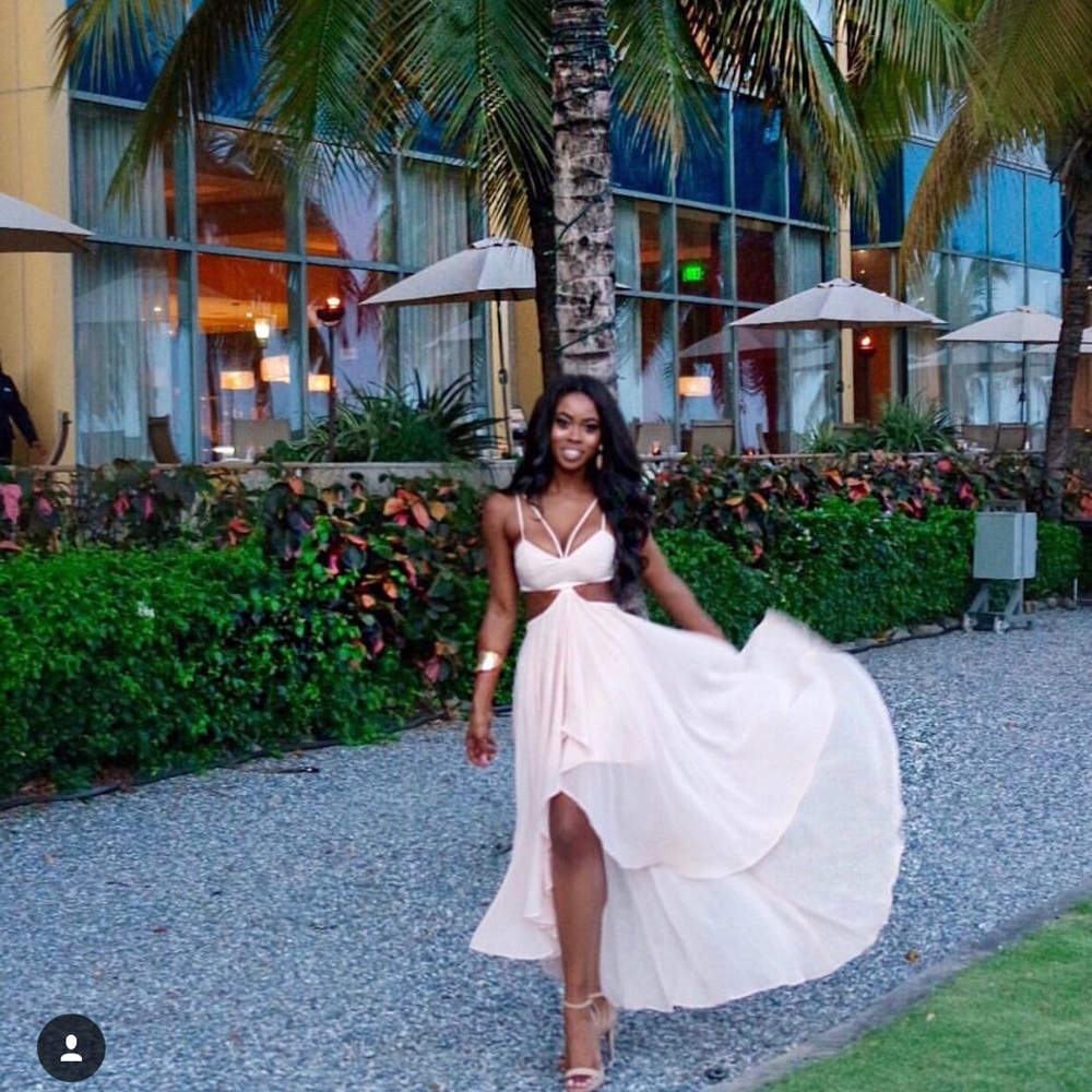Baby Pink cutout dress